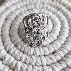 Lia Sophia Women's Ring Size 7 - Sterling Silver with gem stones